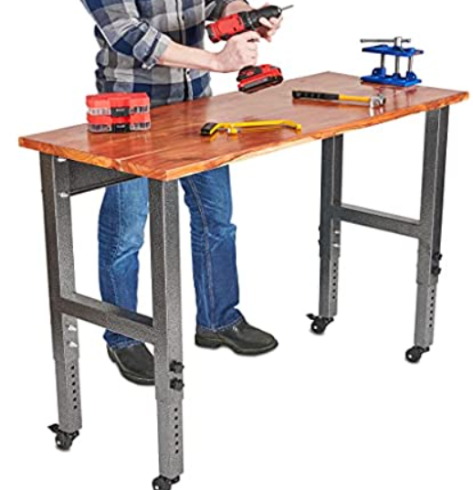 Height Adjustable Rolling Work Bench