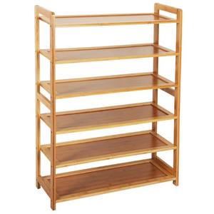 6-Tier Bamboo Shoe Rack