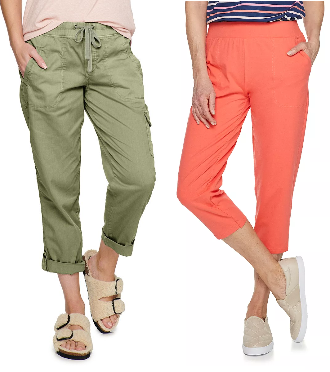 3-Pack Sonoma Goods For Life Women's Crops & Capris @Kohl's