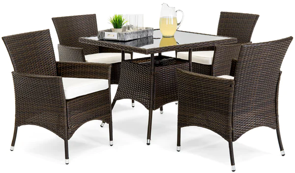 5-Piece Wicker Patio Dining Set