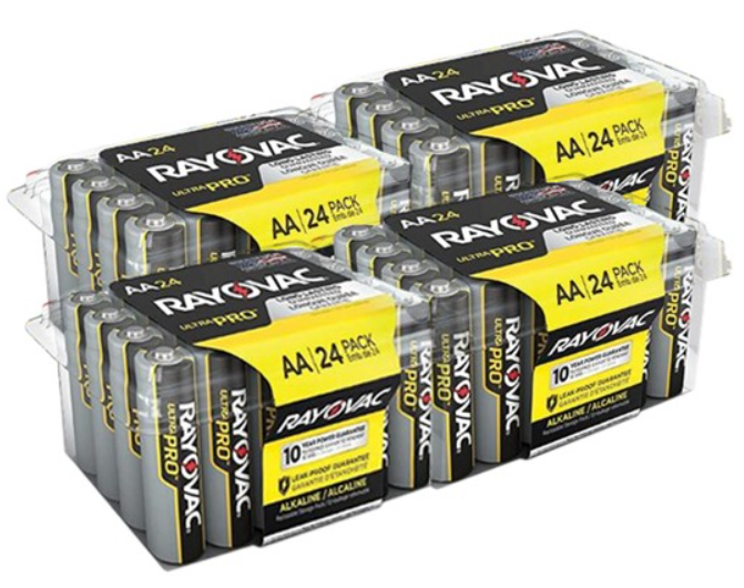 96-Count Rayovac Alkaline AA/AAA Batteries