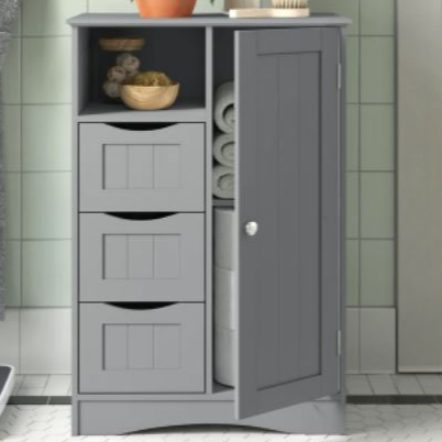 Free-Standing Bathroom Cabinet w/ Drawers