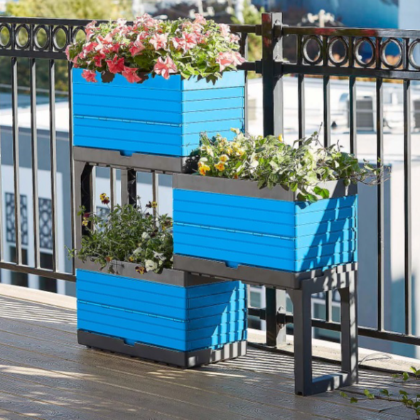 3-Piece Garden Planter & Storage Set