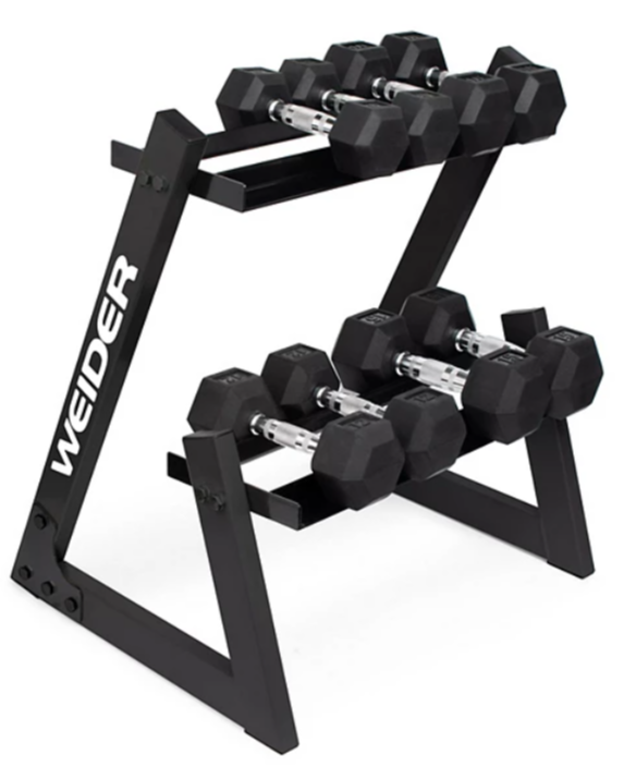 Weider 100-lb. Dumbbell Set & Rack + $30 Kohl's Cash