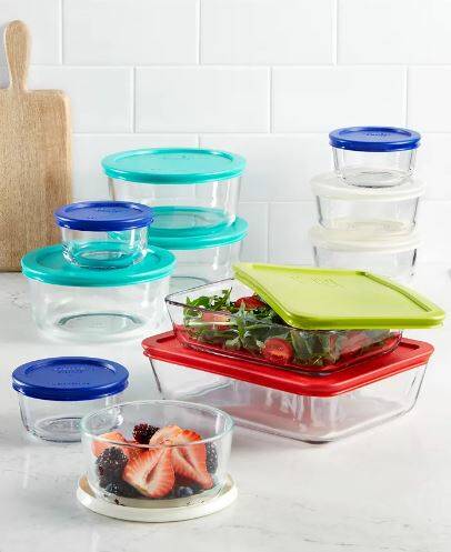 Pyrex 22-Piece Food Storage Container Set