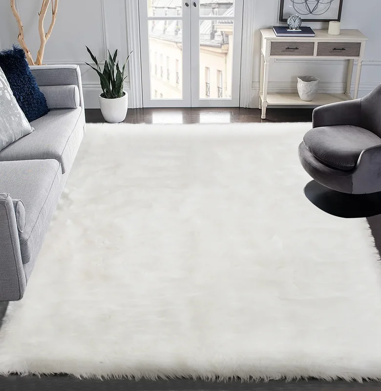 Handmade Shag 3' x 4' Faux Sheepskin Rug