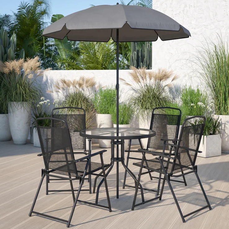 4-Person Dining Set w/ Umbrella