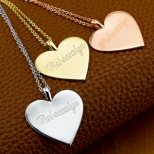 Personalized Heart Necklace in 14k Gold Plate