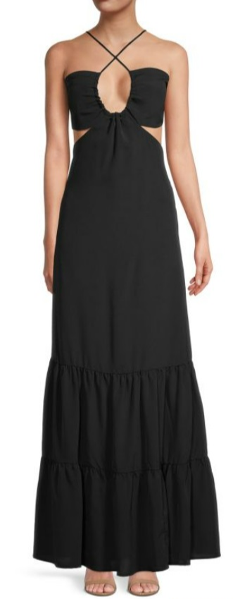 Nicole Miller Cutout Maxi Dress