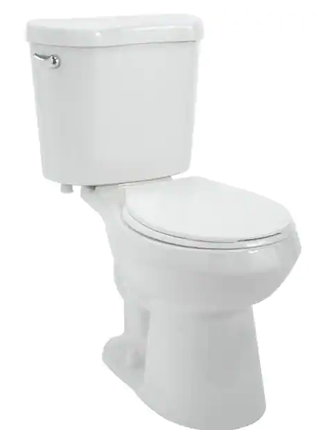 Glacier Bay 2-Piece Single Flush Round Toilet