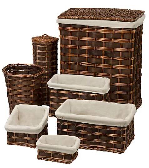 Honey-Can-Do 7-Piece Wicker Hamper Kit