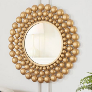 Gold Bubble Glam Accent Mirror