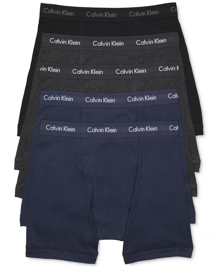 Calvin Klein Men's 5-Pack Cotton Boxer Briefs