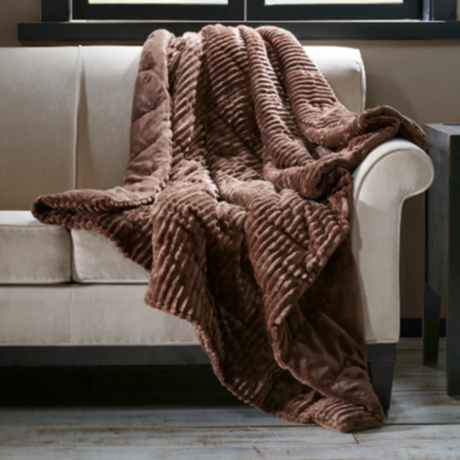 Corduroy Plush Down-Alternative Throw