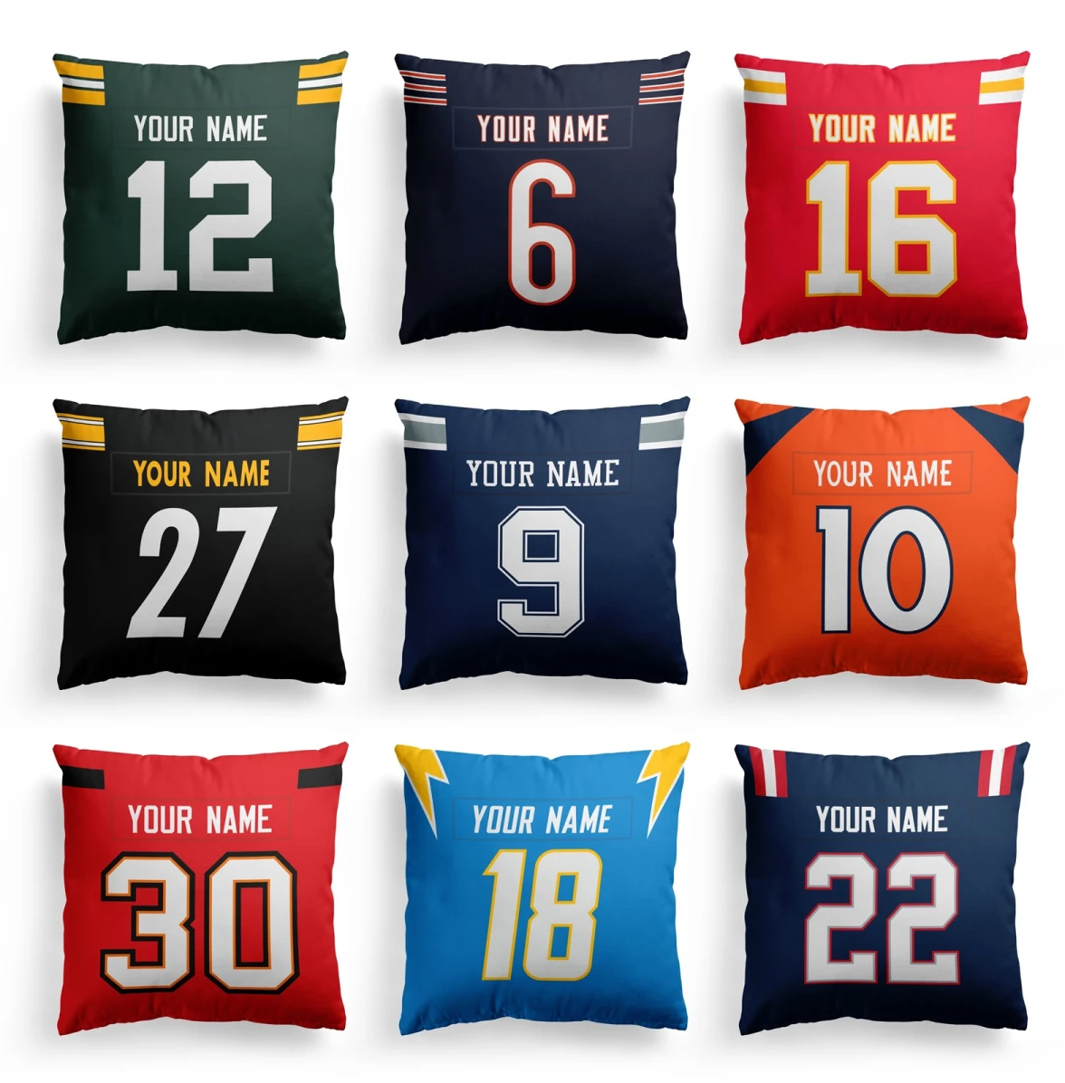 Personalized Football Pillow Cover