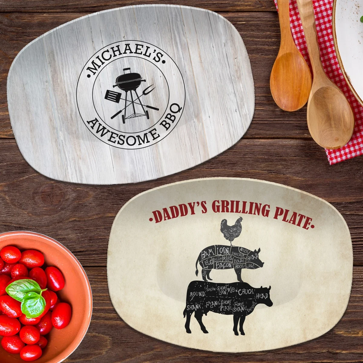 Personalized BBQ Grilling Platters