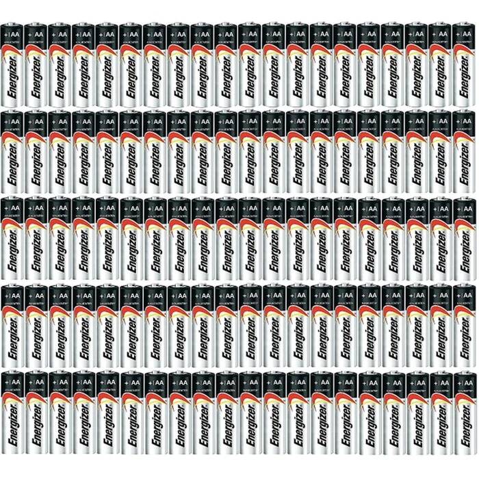 100-Pack AA & AAA Alkaline Batteries