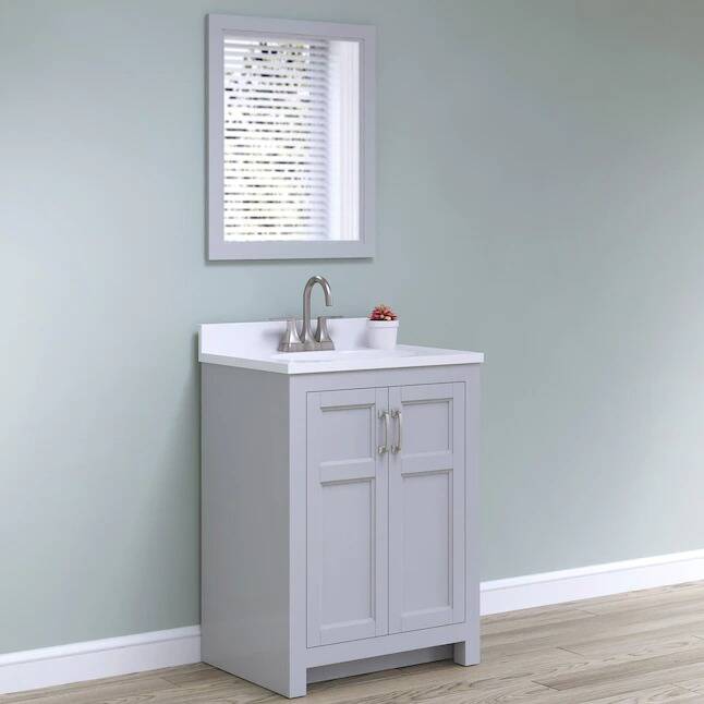 Single Sink Bathroom Vanity w/ Mirror