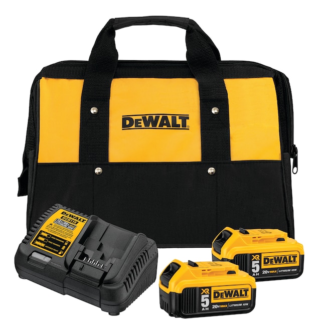 DeWALT XR 2-Pack 20V Max 5.0Ah Li-ion Battery + Charger Kit