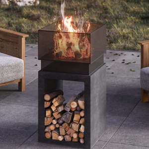 Wood Burning Outdoor Fire Column