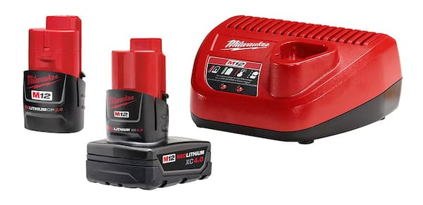 Milwaukee 12V 2-Pack Battery & Charger Starter Kit