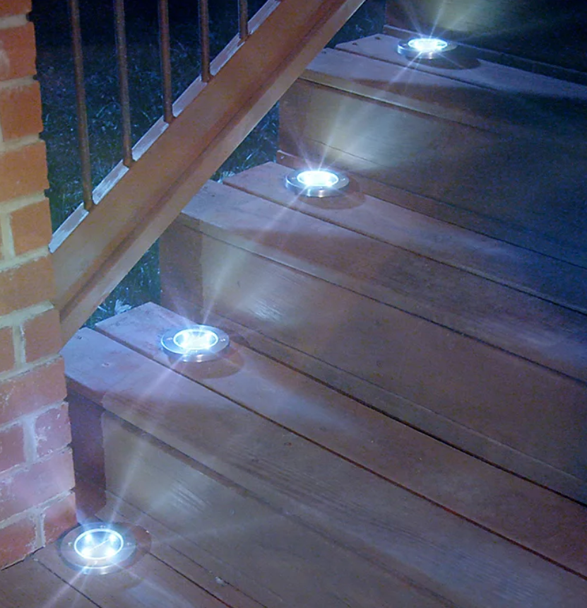 Set of 8 Solar Swivel LED Garden Lights