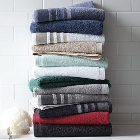 Home Expressions Solid & Stripe Bath Towel