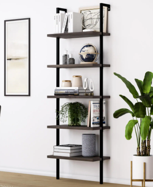 5-Shelf Ladder Bookshelf