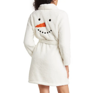 Faux Shearling Snowman Robe