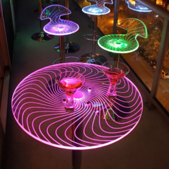 LED Acrylic Patio Bar Table