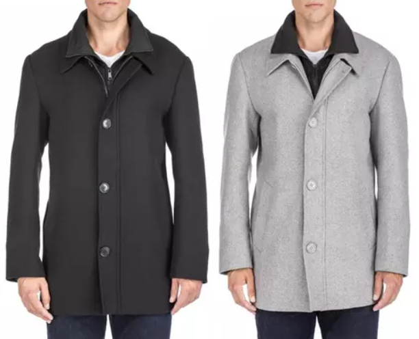 Men's Classic-Fit Wool Blend Topcoat