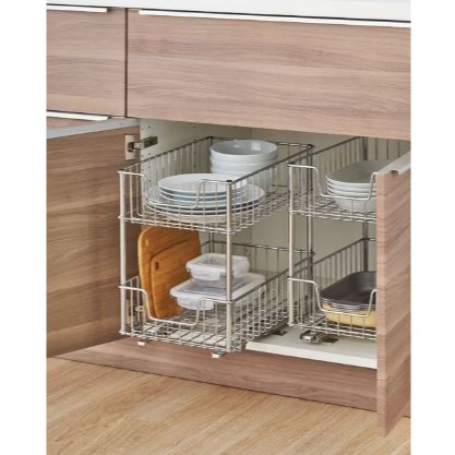 2-Tier Pull Out Cabinet Drawer