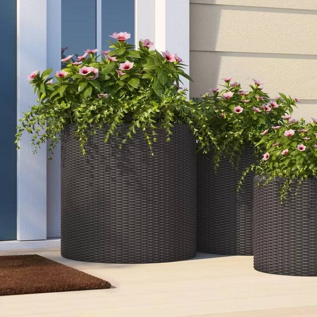 3-Piece Plastic Pot Planters