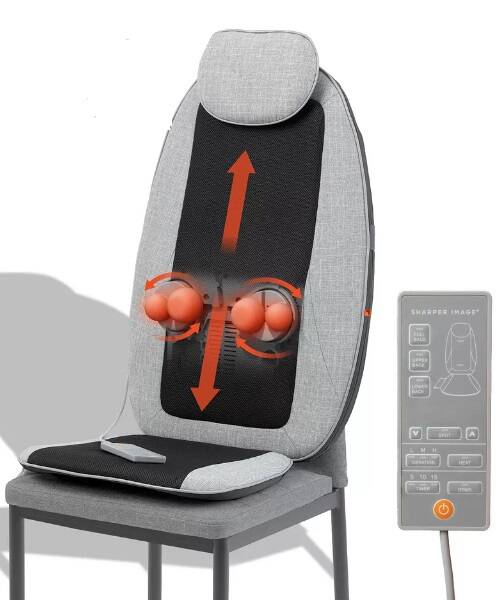 Sharper Image Heated Shiatsu Massager Seat Topper