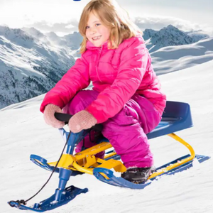 Kid's Steering Snow Sled w/ Pull Rope