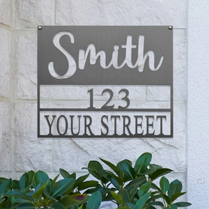 Custom 3 Line Address Plaque