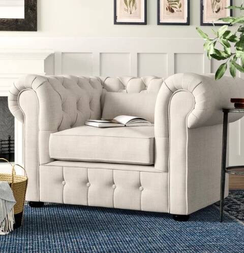 Zaffelare Wide Tufted Chesterfield Chair