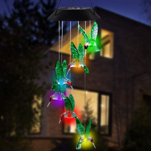 LED Solar Hummingbird Wind Chime