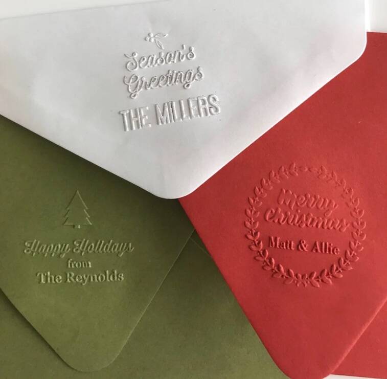 Personalized Holiday Embossers