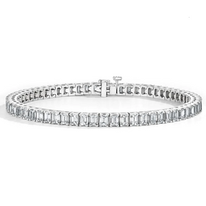 10CTW Moissanite Emerald Cut Bracelet