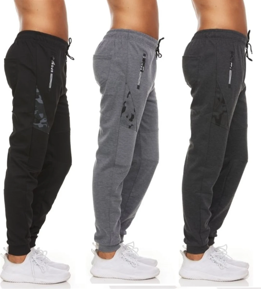 3-Pack Men's Joggers w/ Side Pockets