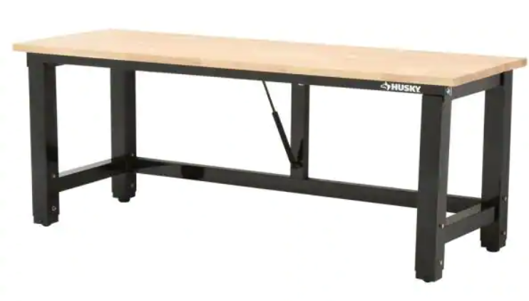 Husky 6' Adjustable Wood Top Workbench