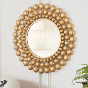 Gold Bubble Glam Accent Mirror