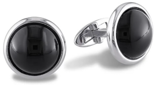 Delmar Sterling Silver Onyx Cuff Links