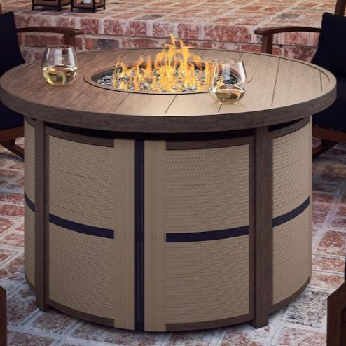 55000-BTU Steel Propane Gas Fire Pit Table