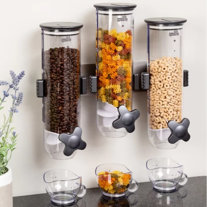 Triple Canister Cereal Dispenser