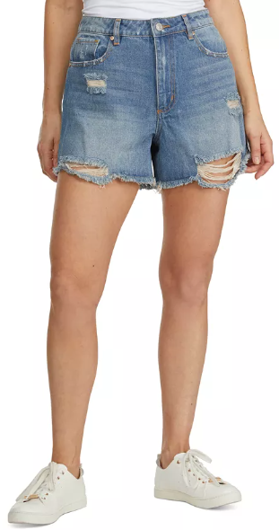 Juniors' Distress Denim Shorts