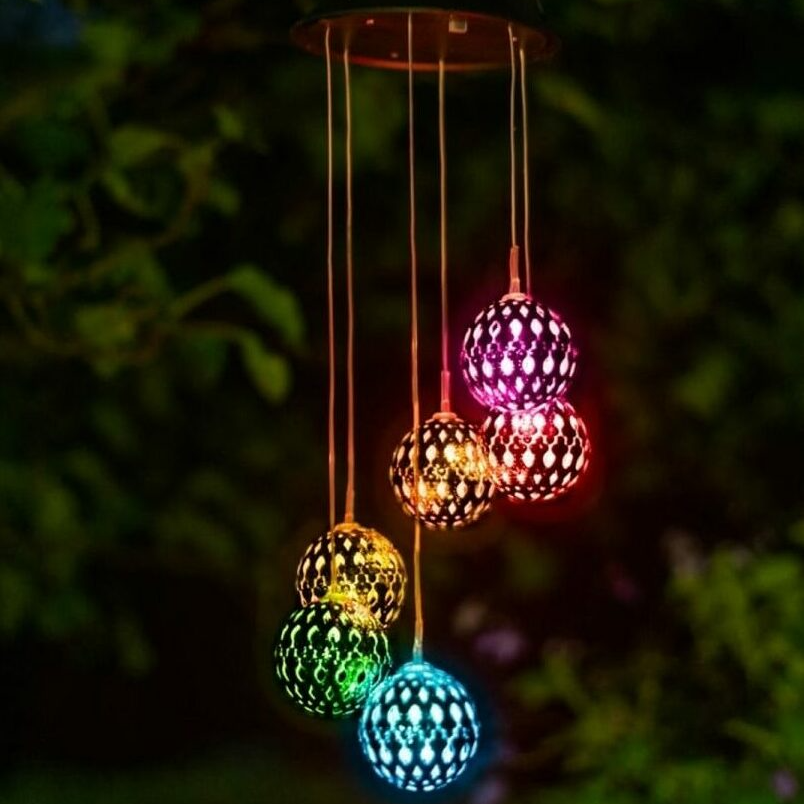 Solar Multicolor LED Wind Chime