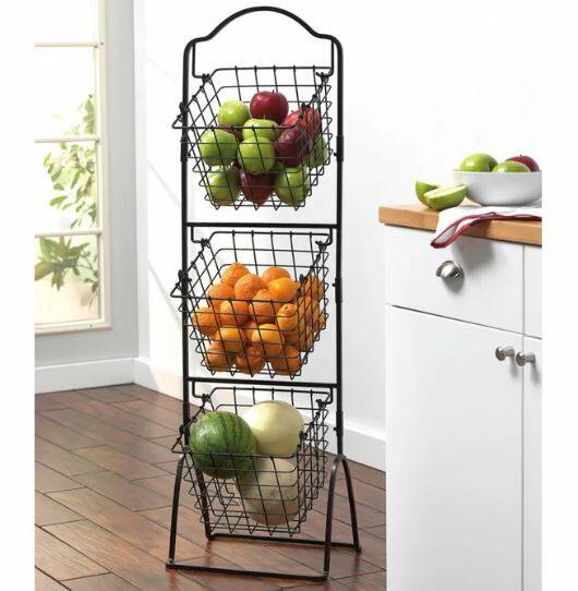 3-Tier Metal Storage Basket