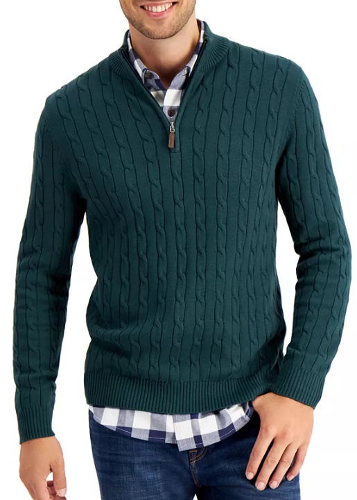 Club Room Men's Quarter-Zip Sweater